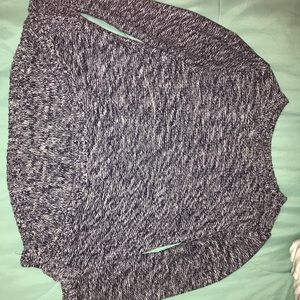 Blue and black cropped sweater